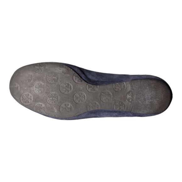 TORY BURCH Reva Navy Suede Ballet Flat Size 8.5M - Picture 8 of 9